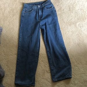 Generic wide leg blue jeans